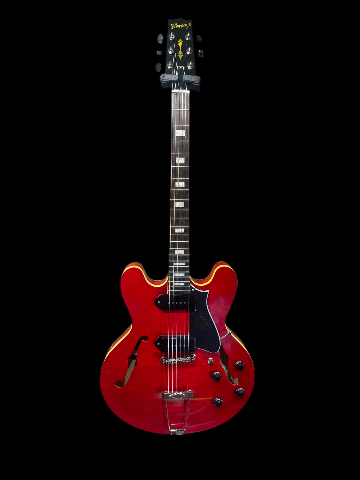 Heritage Custom Core H-530 Hollow Transparent Cherry Electric Guitar