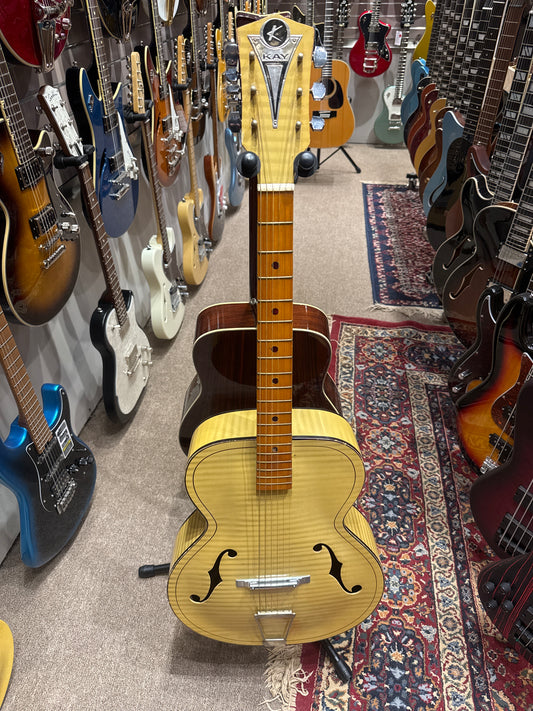 Kay K6868 Style Leader Archtop Acoustic Guitar Honey Blonde - 1960's - Fair