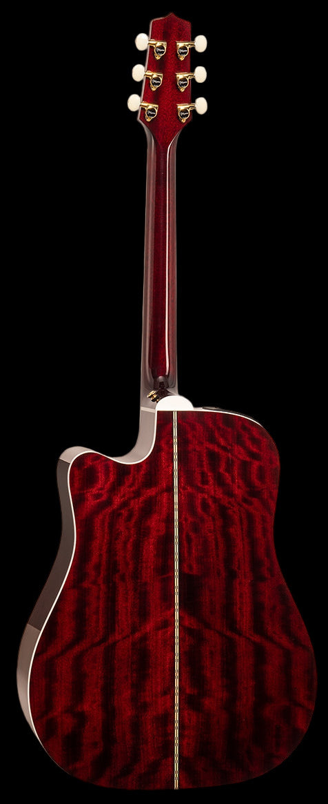 Takamine JJ325SRC John Jorgenson Signature Cutaway 6 String RH Acoustic Electric Guitar with Semi-Hard Case - Gloss Red Stain Finish