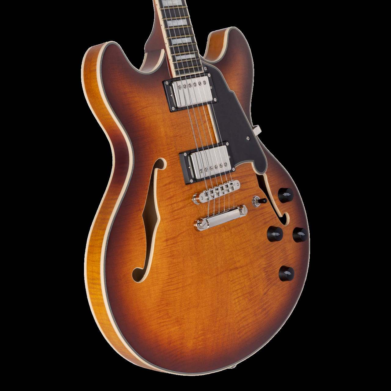D'Angelico Premier DC Dark Iced Tea Burst Electric Guitar with Gig Bag