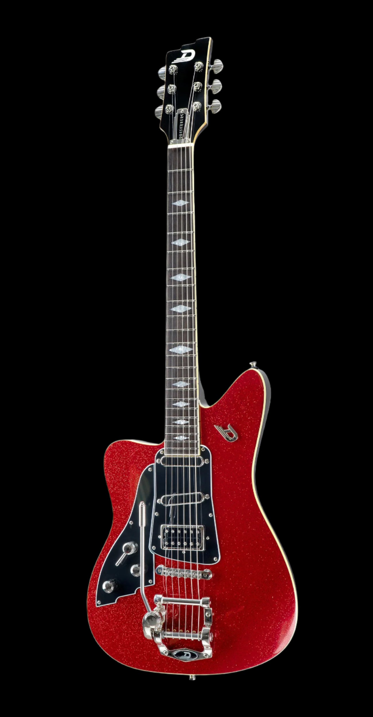 Duesenberg Paloma Red Sparkle Electric Guitar - Left Handed with Gig Bag