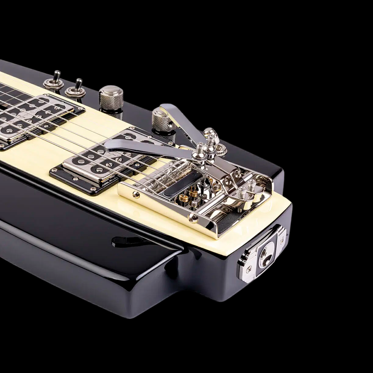 Duesenberg Fairytale Split/King Black Lapsteel with Case