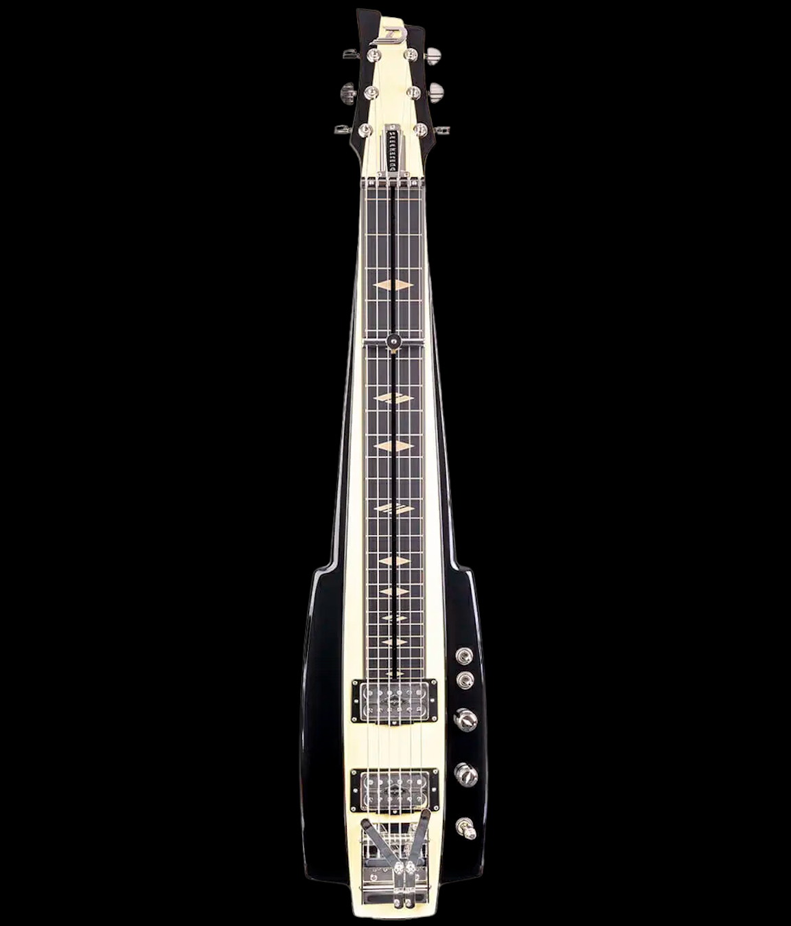 Duesenberg Fairytale Split/King Black Lapsteel with case