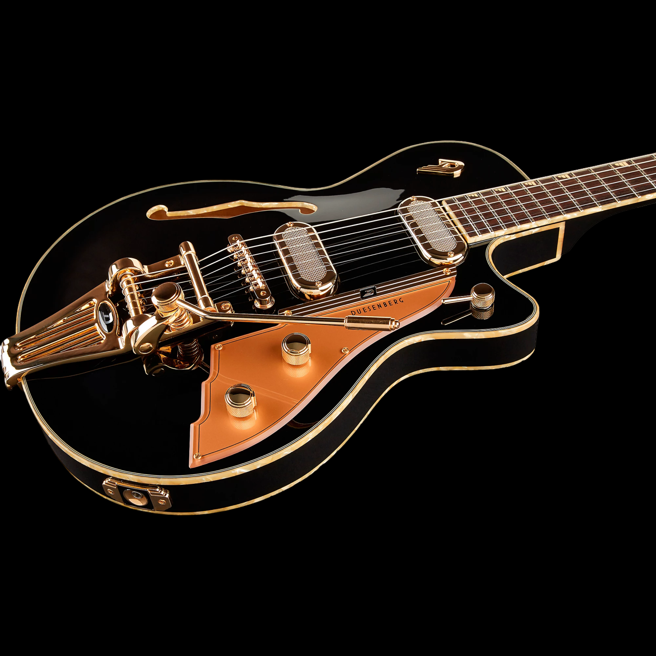 Duesenberg Starplayer TV Phonic Black with Custom Line Case