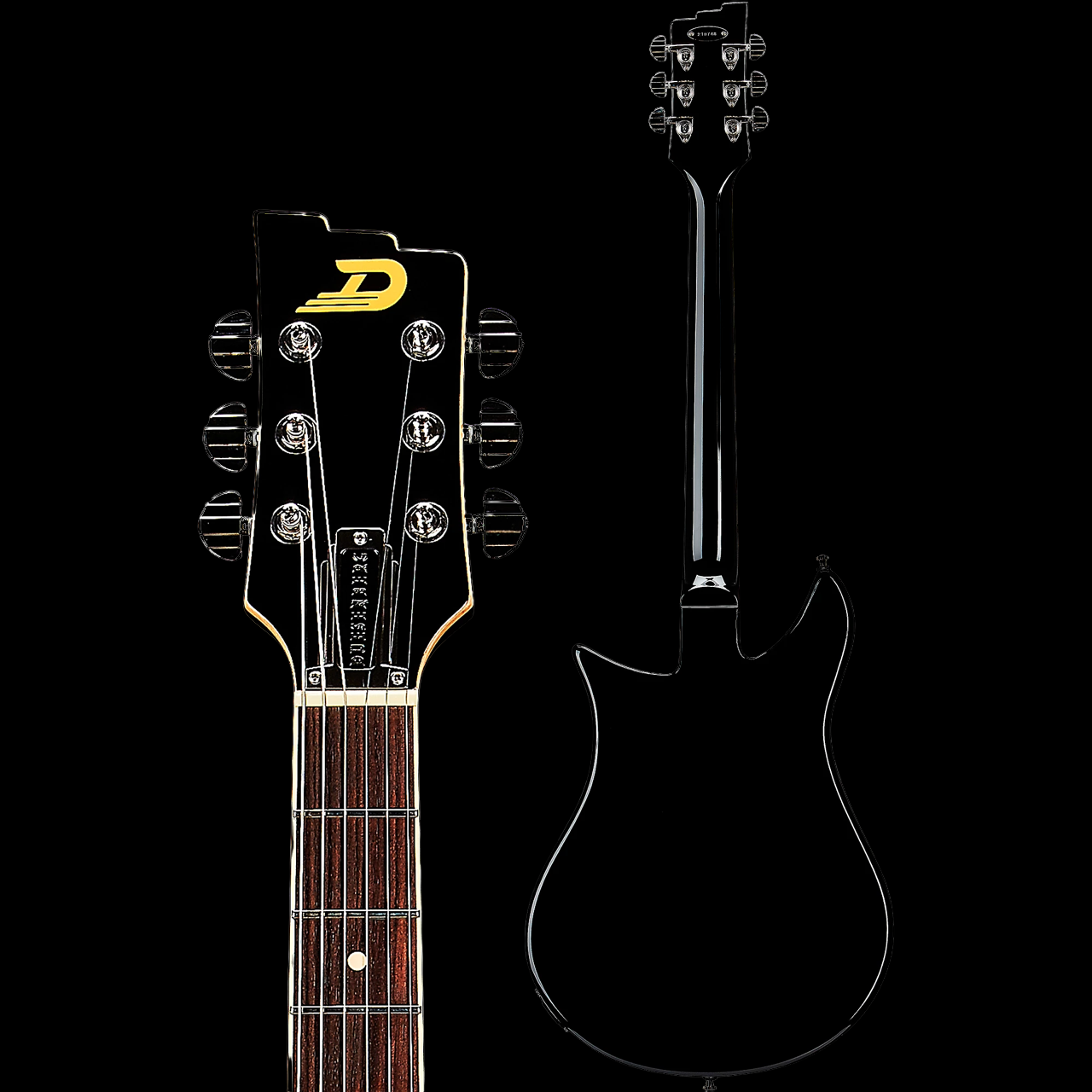 Duesenberg Double Cat Black Electric Guitar
