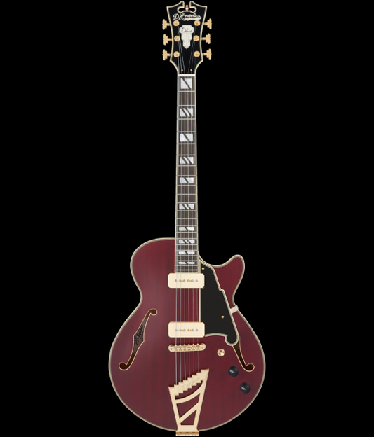 D'Angelico Deluxe SS Satin Trans Wine Electric Guitar