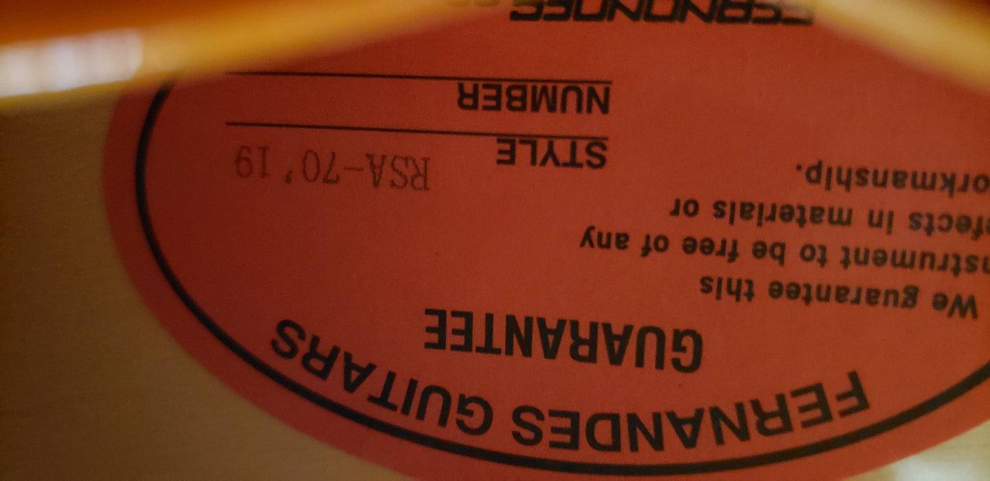 Burny RSA-70 BS Sunburst Semi Hollow Body Electric Guitar