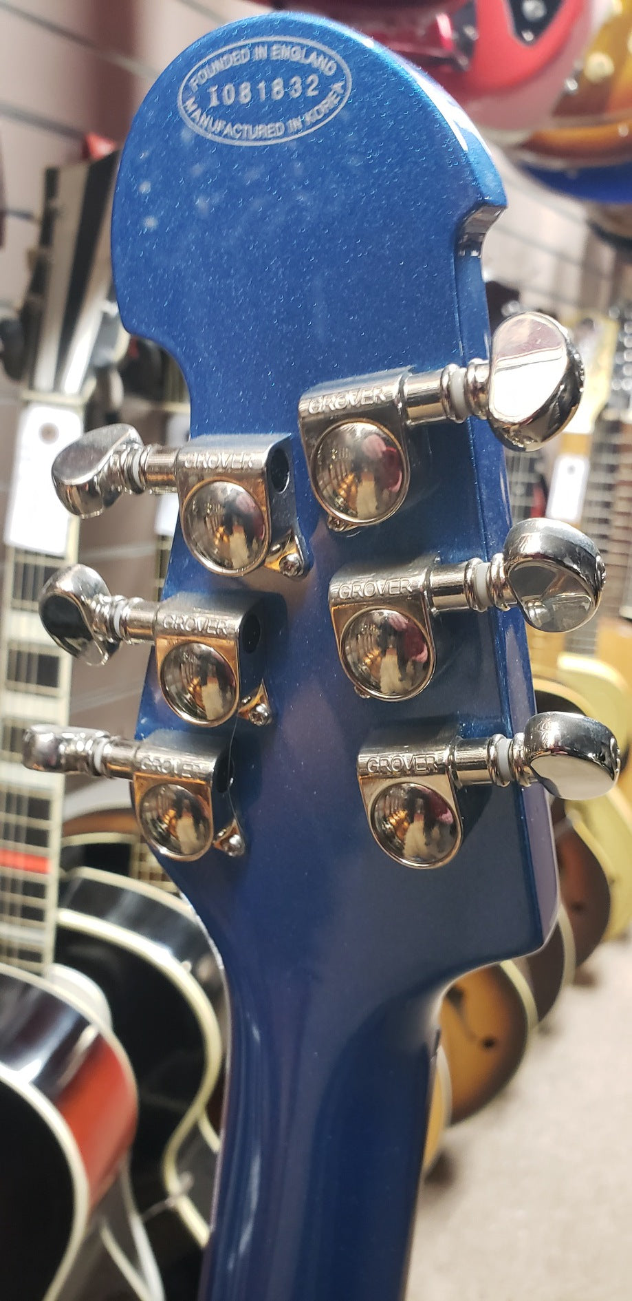 Indie Guitar Company Double Cut Metallic Blue Electric Guitar - Mint