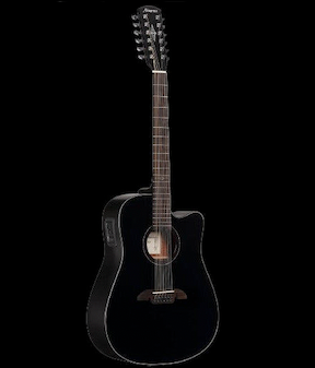 Black alvarez store acoustic guitar