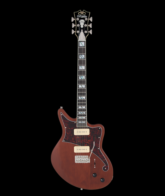 D'Angelico Deluxe Bedford Matte Walnut Electric Guitar