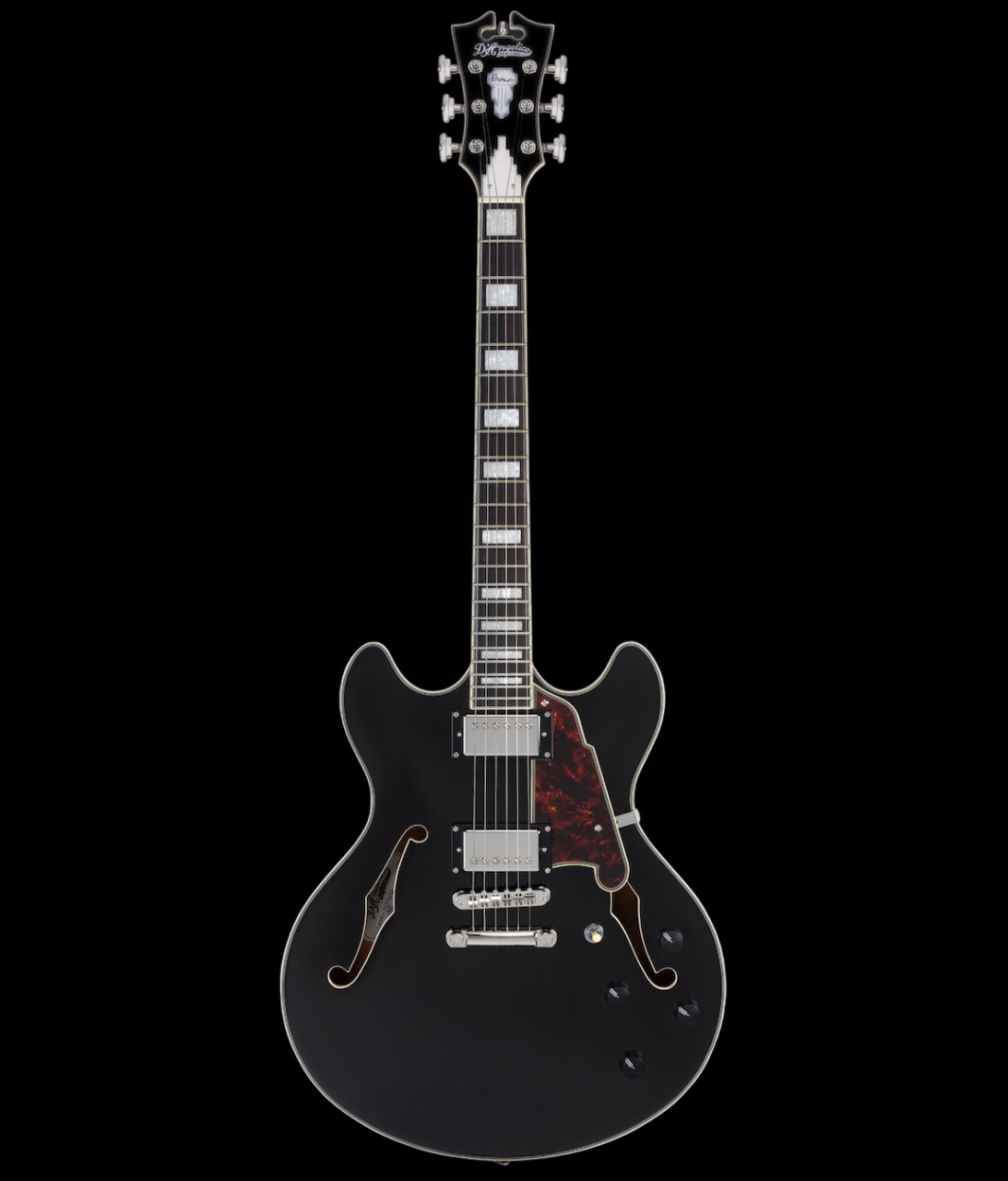 D'Angelico Premier DC Black Flake Electric Guitar with Gig Bag