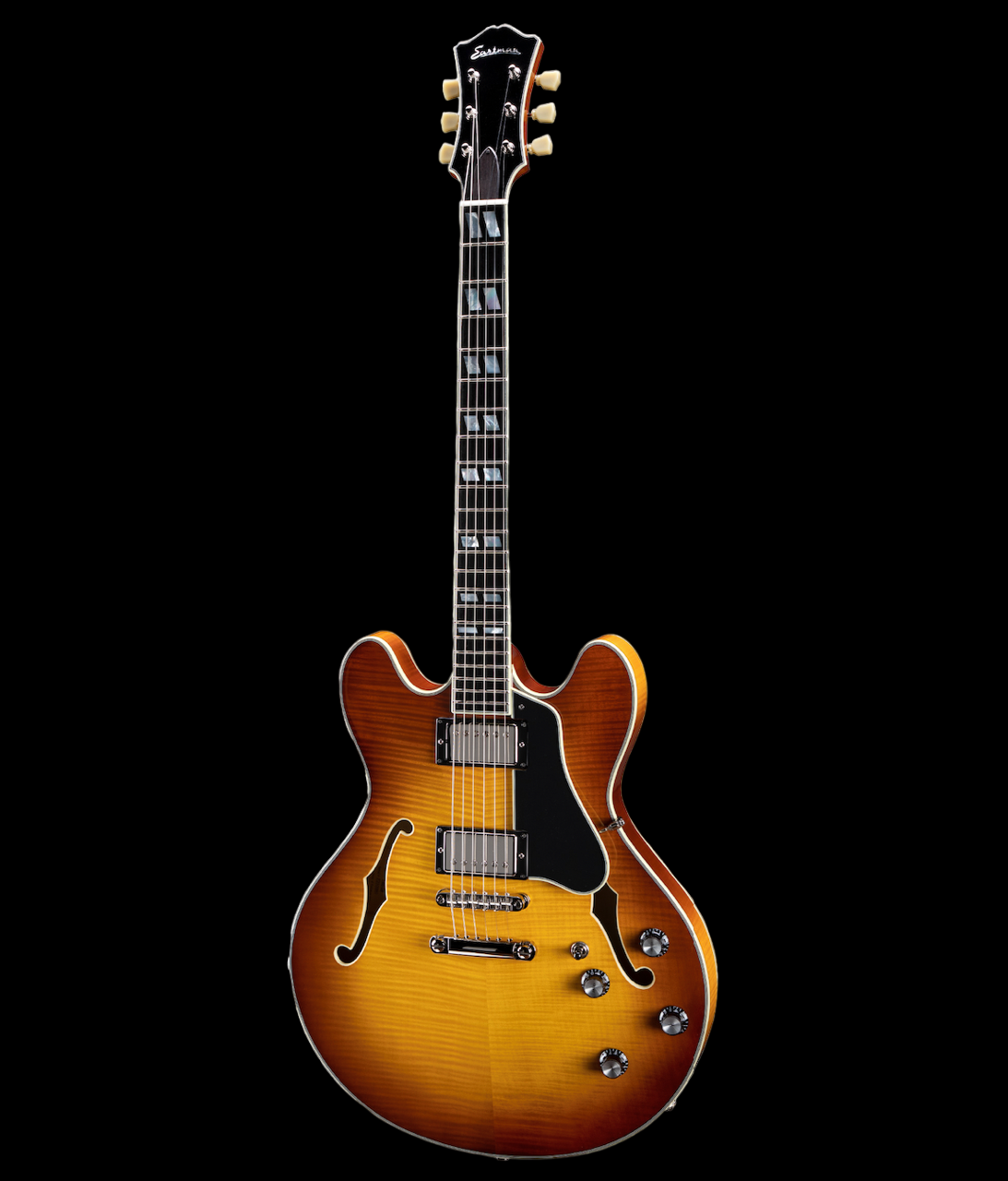 Eastman T486-GB Semi Hollow Body Goldburst Electric Guitar – The Eastman T486-GB Semi Hollow Body Goldburst Electric Guitar – The
