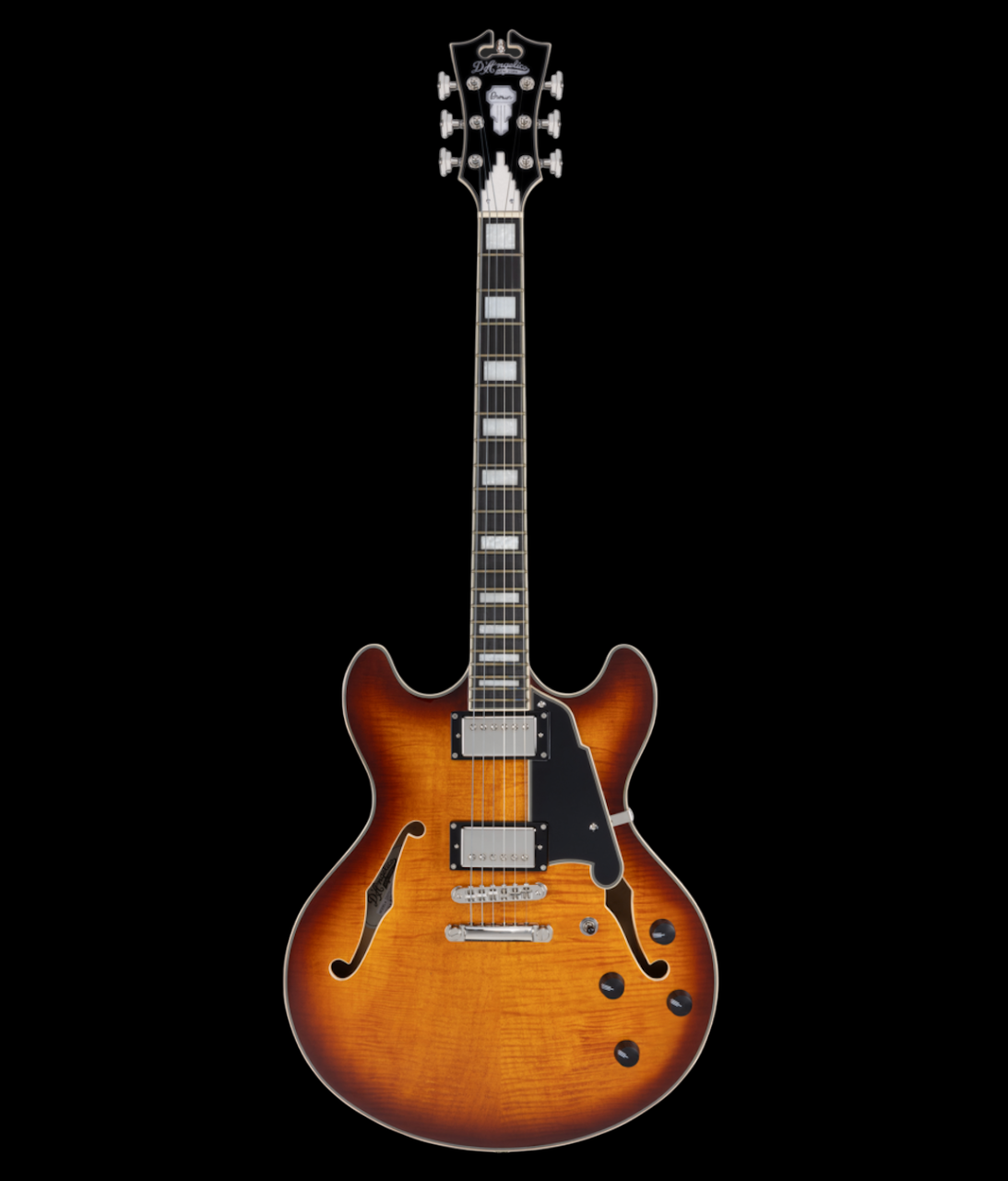 D'Angelico Premier DC Dark Iced Tea Burst Electric Guitar with Gig Bag