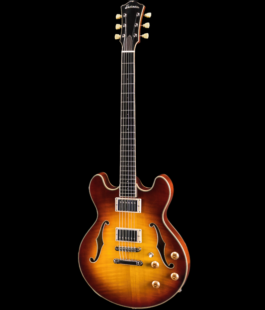 Eastman T185MX-GB Thinline Hollowbody Goldburst Electric Guitar