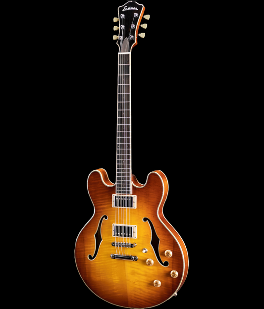 Eastman T186MX-GB Thinline Hollowbody Goldburst Electric Guitar