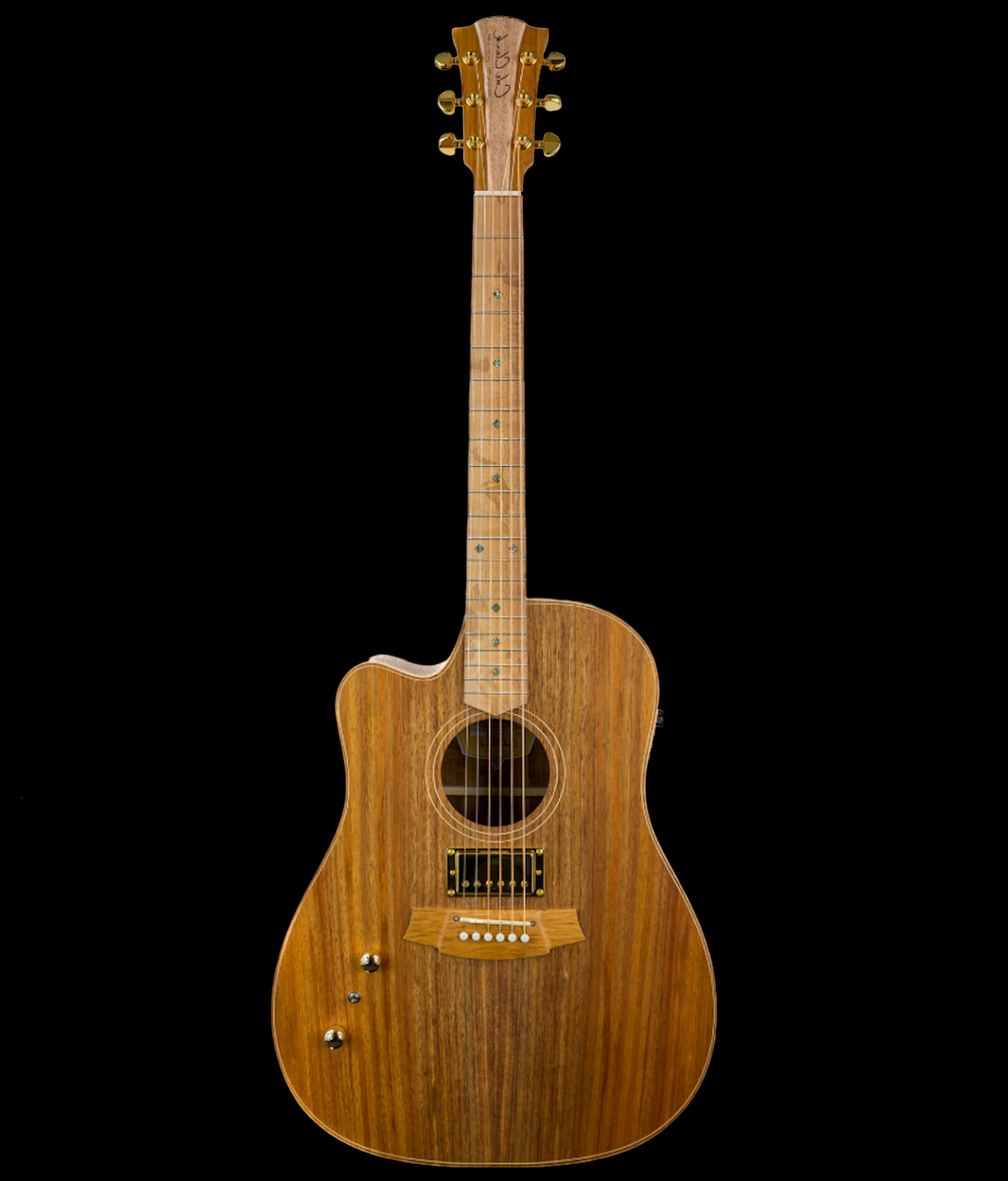 Cole Clark CCFL2EC-LH-BLBL-HUM Fat Lady 2 Series Left Handed Acoustic Guitar