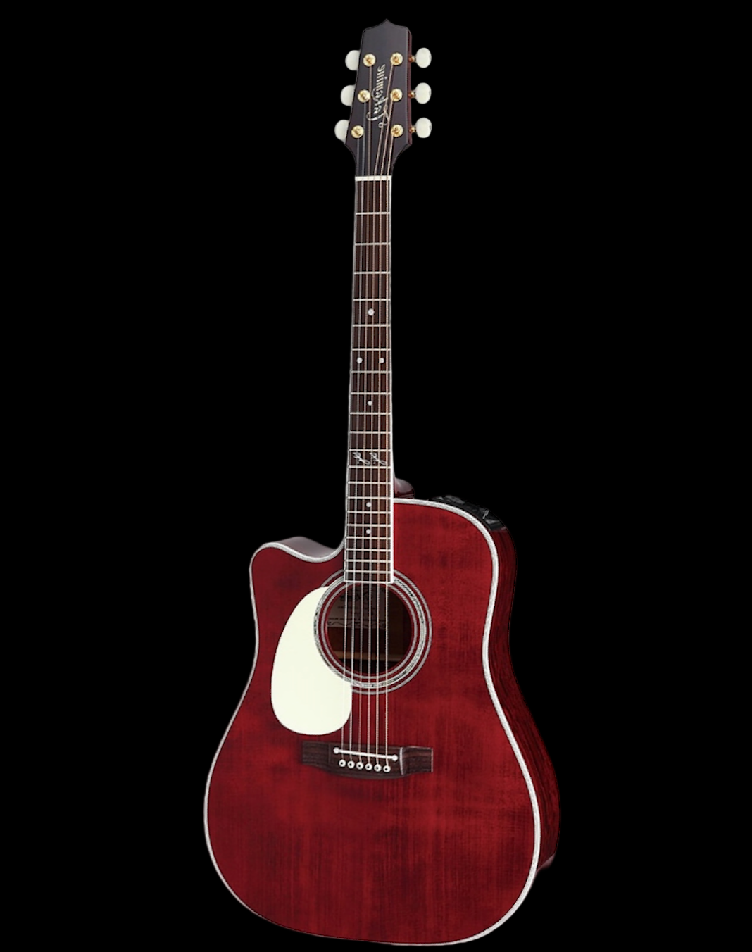 Takamine JJ325SRC John Jorgenson Signature Cutaway 6 String RH Acoustic Electric Guitar with Semi-Hard Case - Gloss Red Stain Finish