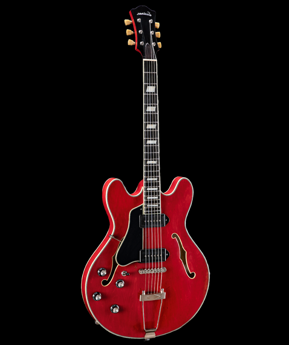 Eastman T64L/TV-T-RD Semi Hollow Vintage Red Left Handed Electric Guitar