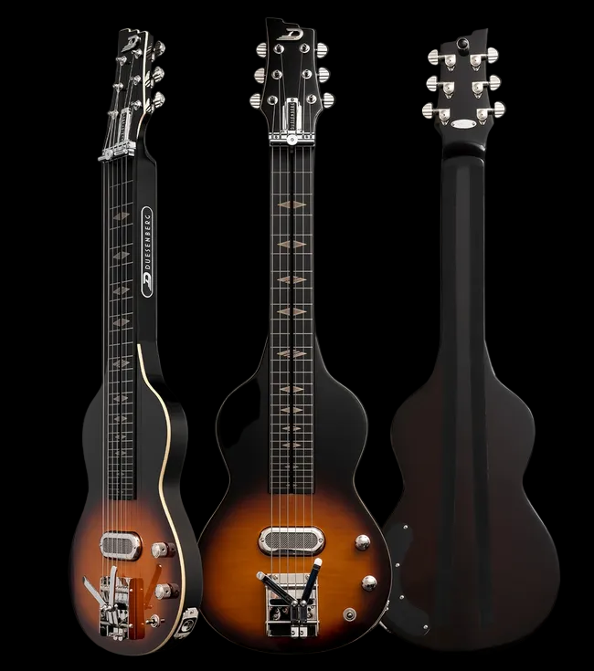 Duesenberg Kalico lap steel guitar with Custom Line case - Tobacco Burst
