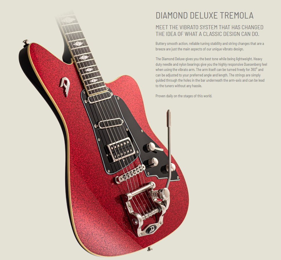 Duesenberg Paloma Red Sparkle Electric Guitar with Gig Bag
