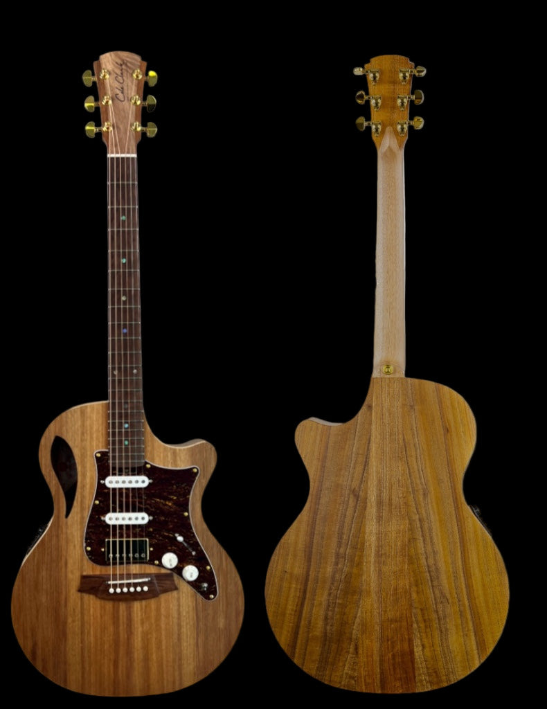 Cole Clark True Hybrid Natural TL2EC-BLBL-HSS Acoustic Guitar