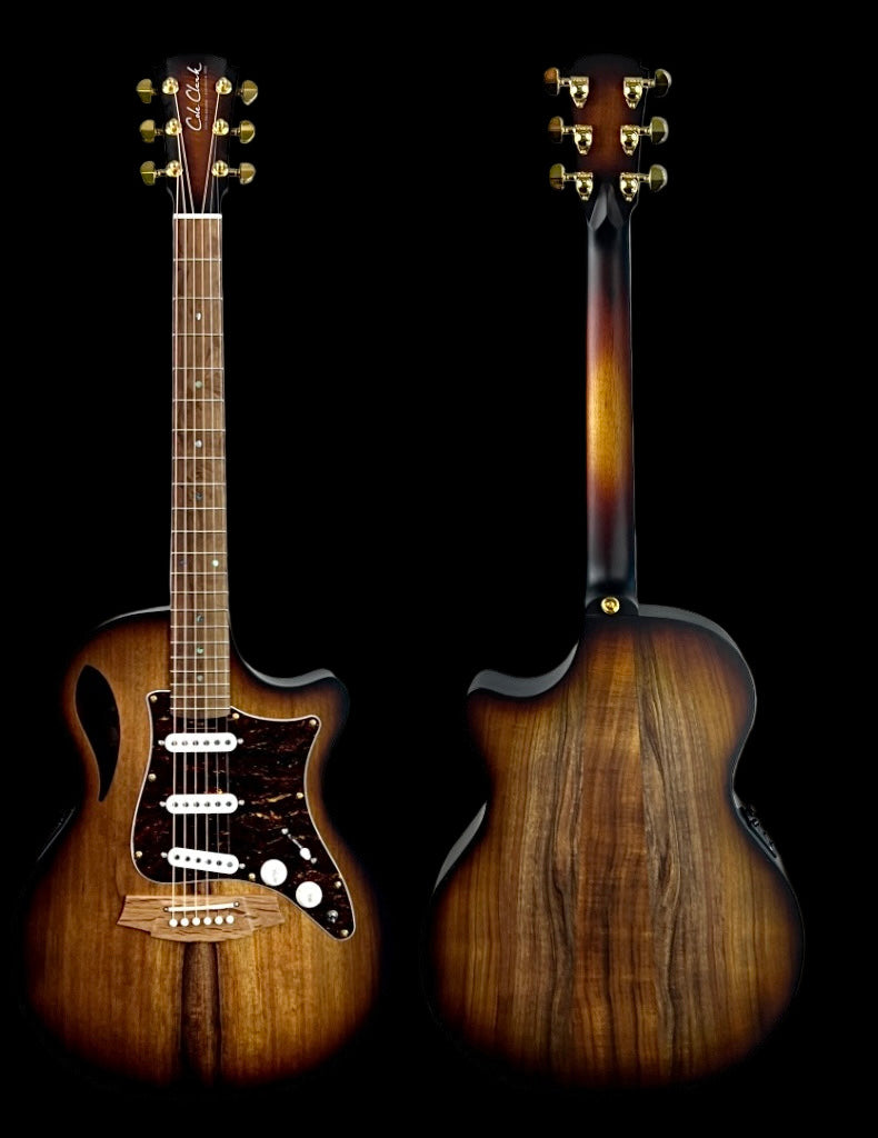 Cole Clark True Hybrid Sunburst TL2EC-BLBL-SSS-SUN Acoustic Guitar