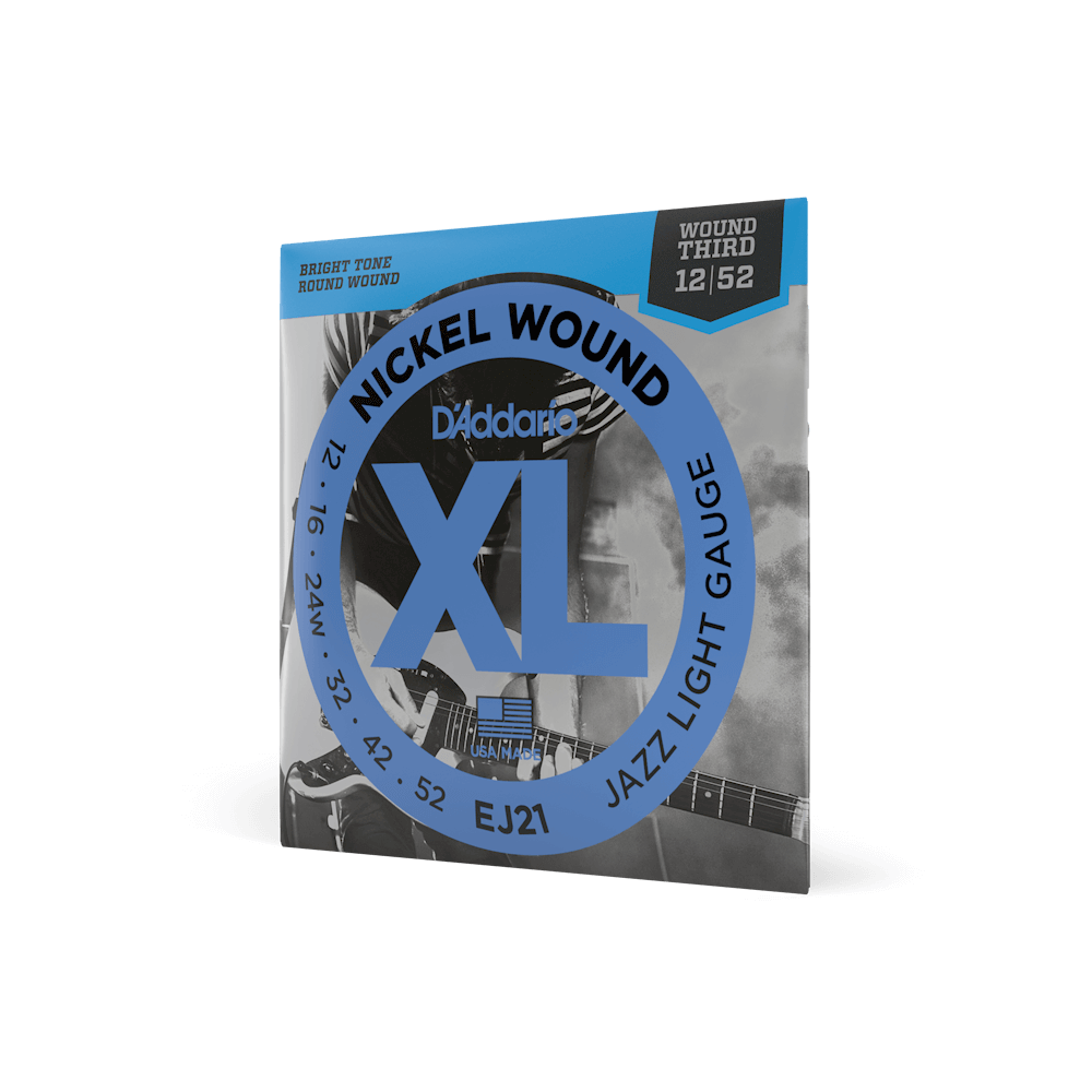 D'Addario EJ21 XL Nickel Wound Jazz Light 12 through 52 Round Wound