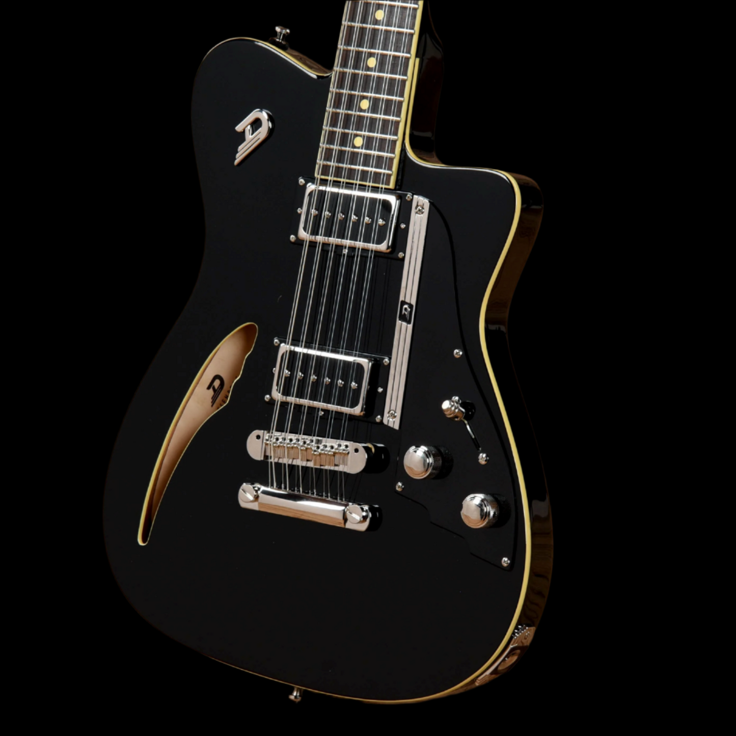 Duesenberg Caribou 12 String Black with Case