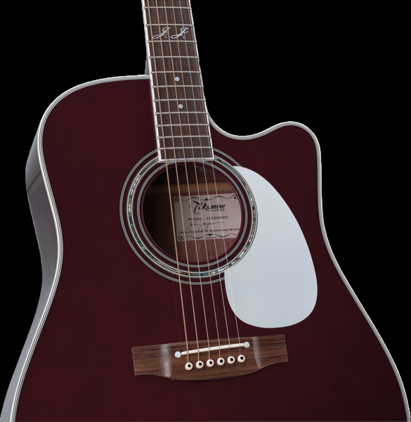 Takamine JJ325SRC John Jorgenson Signature Cutaway 6 String RH Acoustic Electric Guitar with Semi-Hard Case - Gloss Red Stain Finish