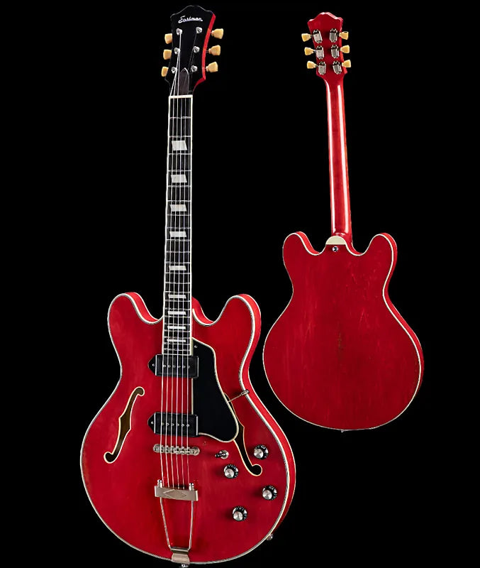 Eastman T64/TV-T-RD Semi Hollow Vintage Red Electric Guitar