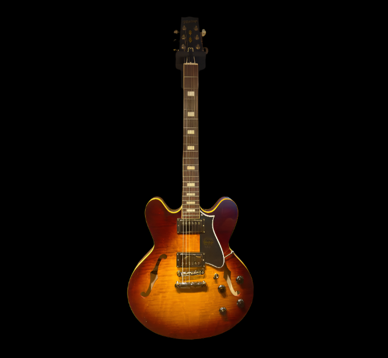 Heritage Custom Core H-535 Semi-Hollow Dark Cherry Sunburst Electric Guitar