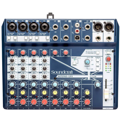 Soundcraft Notepad-12FX Small-Format Analog Mixer with USB I/O and Lexicon Effects