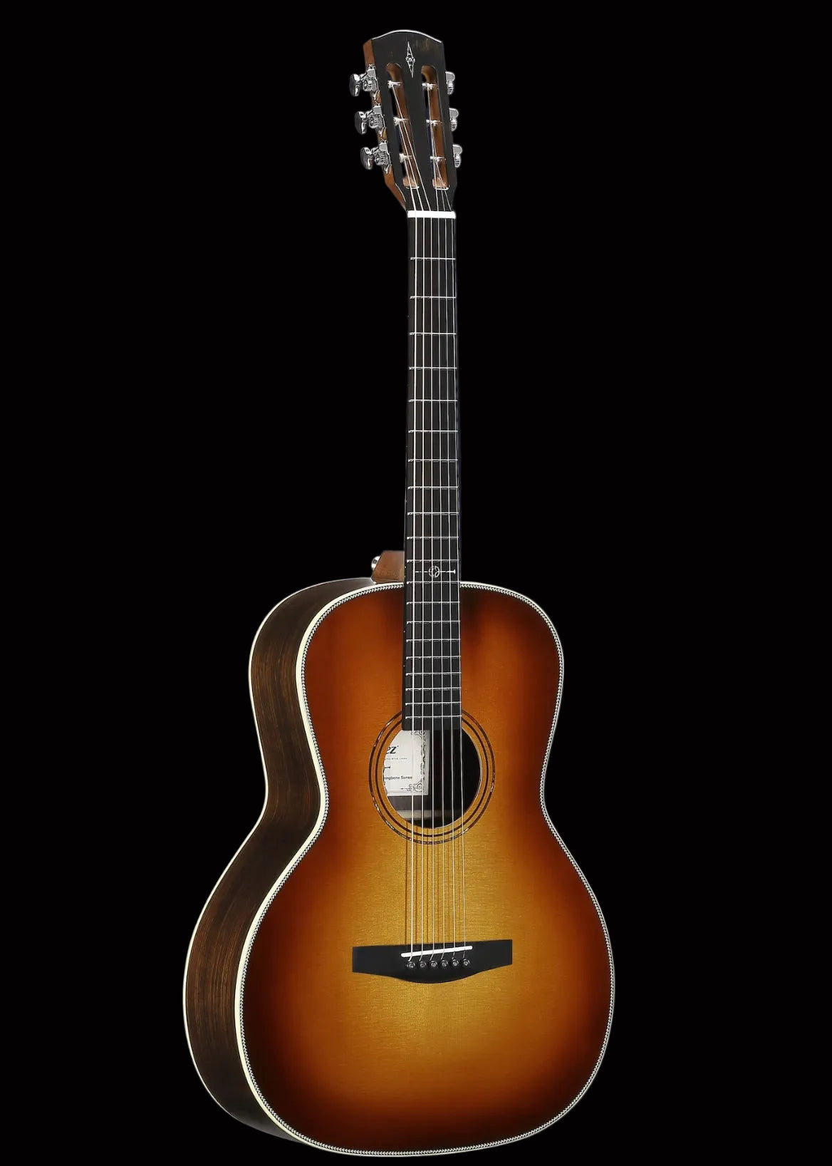Alvarez LP70e Herringbone Sunset Laureate Parlor Acoustic-Electric Guitar with AFC30 FlexiCase