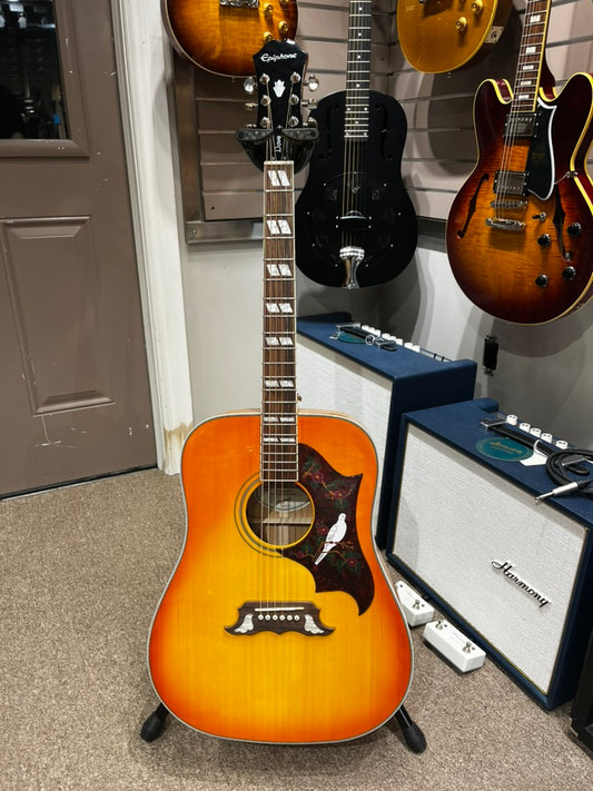 Epiphone Dove Studio Acoustic Electric - Violin Burst - Mint