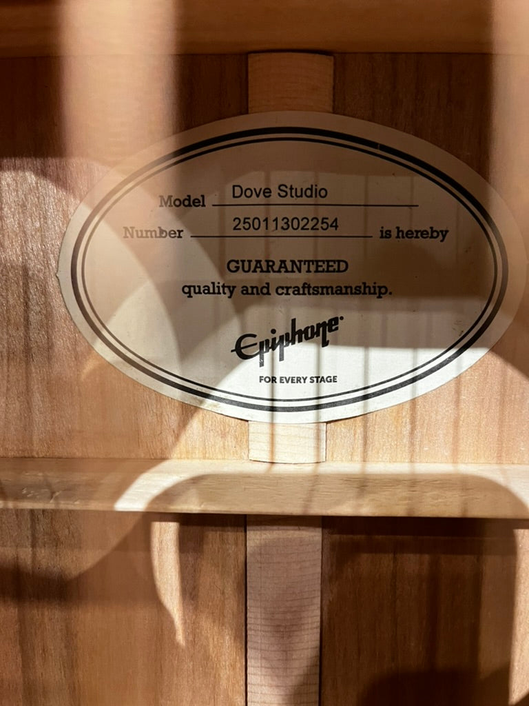 Epiphone Dove Studio Acoustic Electric - Violin Burst - Mint