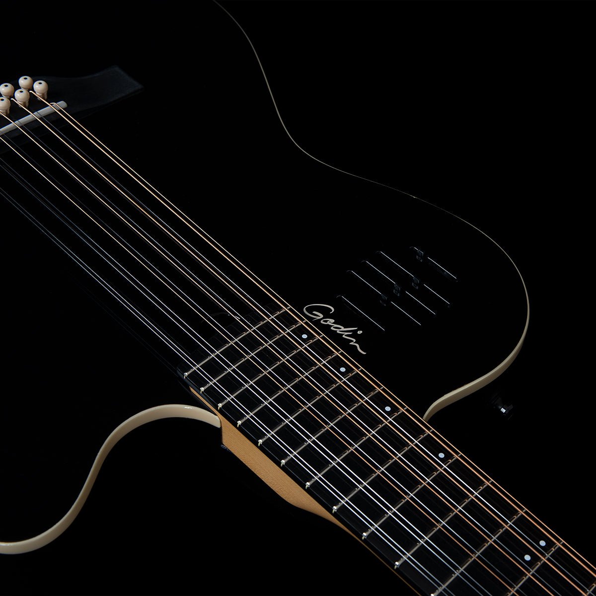 Godin A12 Black HG  Electric Acoustic 12 String Guitar