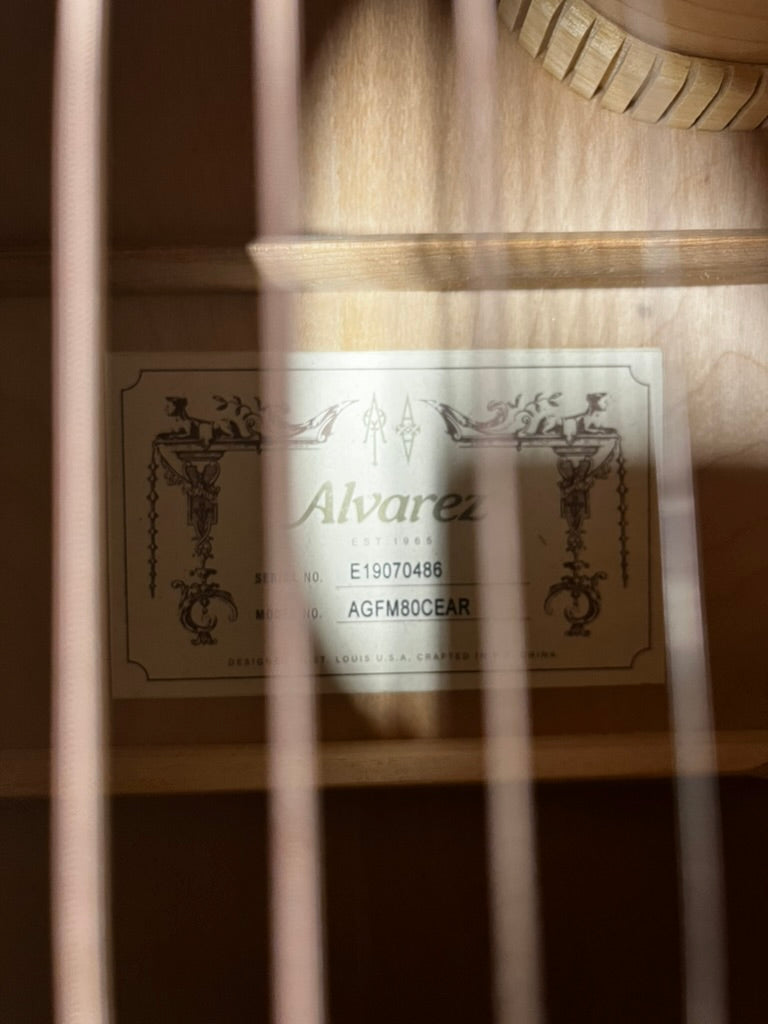 Alvarez AGFM80CEAR Acoustic Guitar - Mint