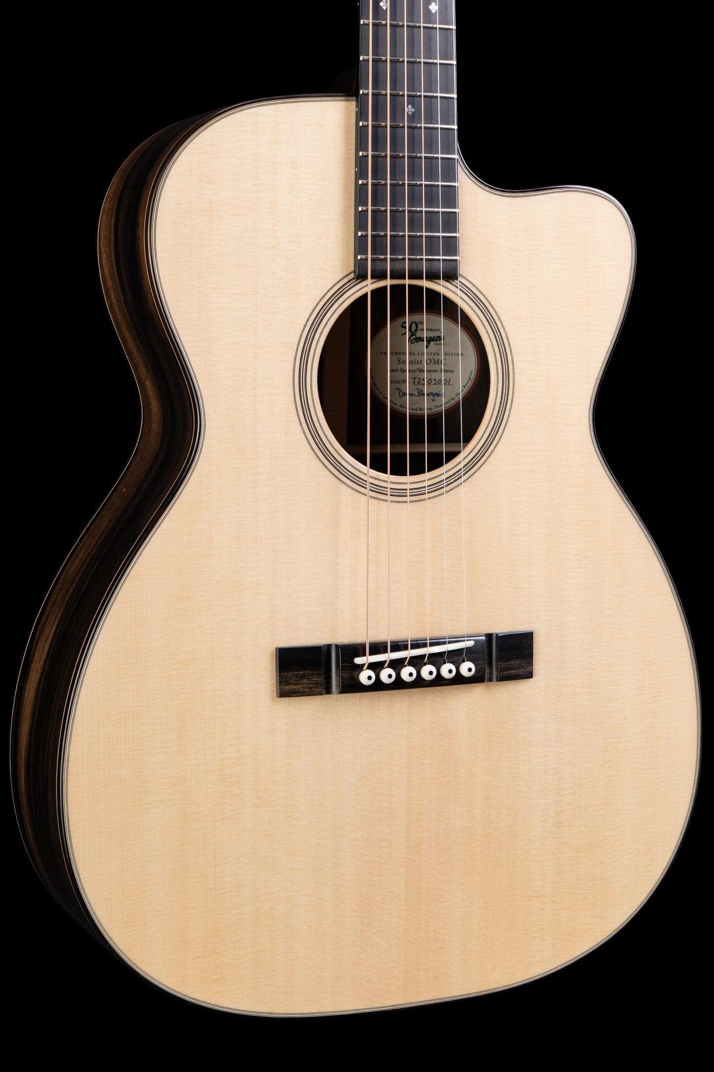 Bourgeois Touchstone Series Soloist/TS LAUNCH EDITION OM Cutaway Natural Acoustic Guitar