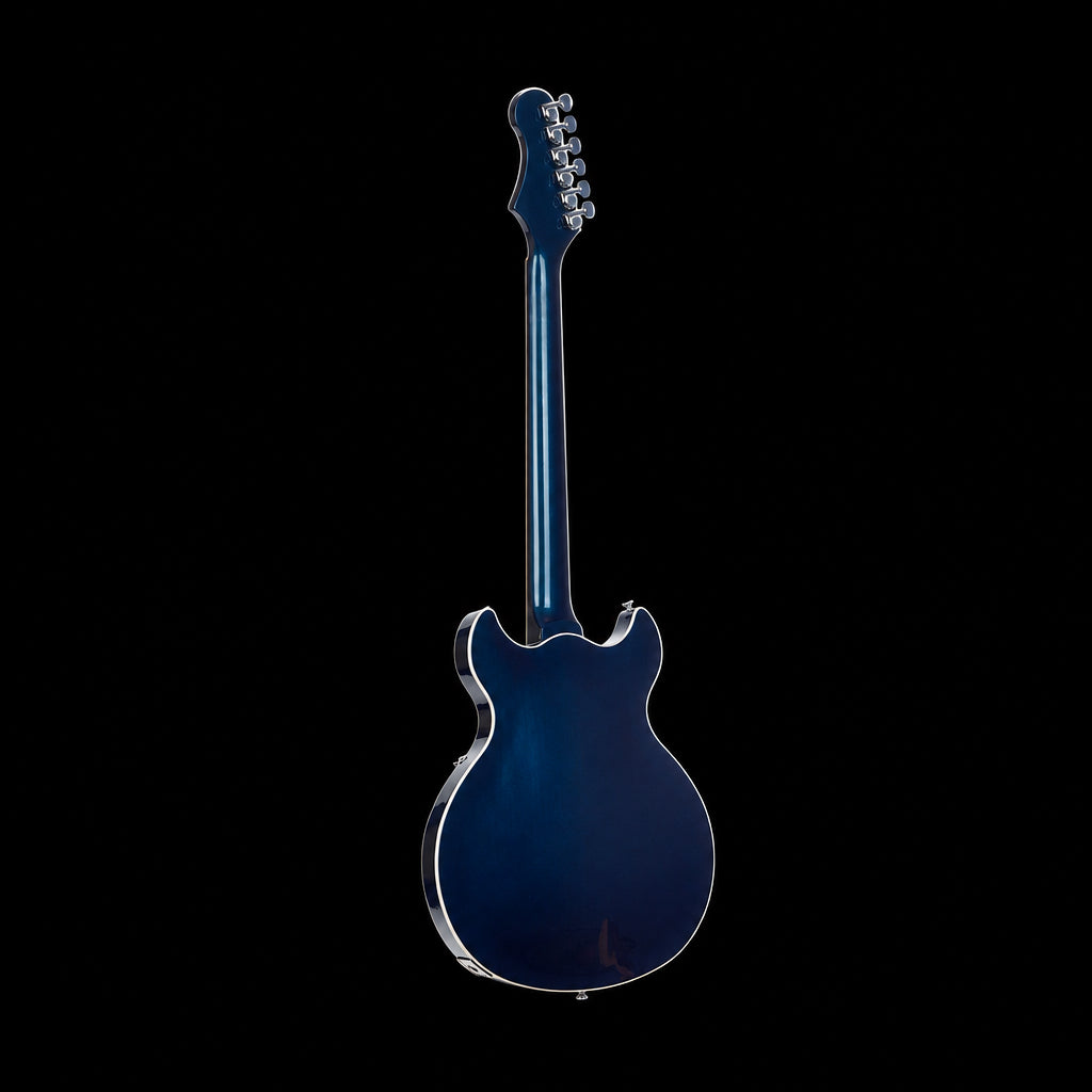 Harmony Comet Semi-Hollow Electric Guitar w/ MONO Vertigo Case – Midnight Blue