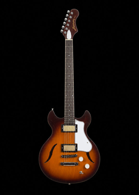 Harmony Comet Semi-Hollow Electric Guitar w/ MONO Vertigo Case – Sunburst