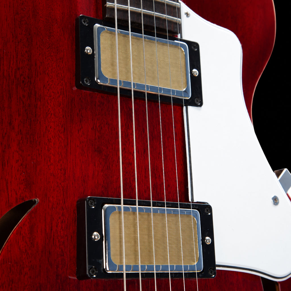 Harmony Comet Semi-Hollow Electric Guitar w/ MONO Vertigo Case – Transparent Red