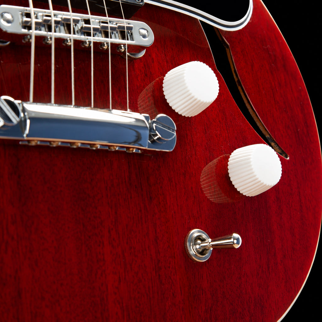 Harmony Comet Semi-Hollow Electric Guitar w/ MONO Vertigo Case – Transparent Red