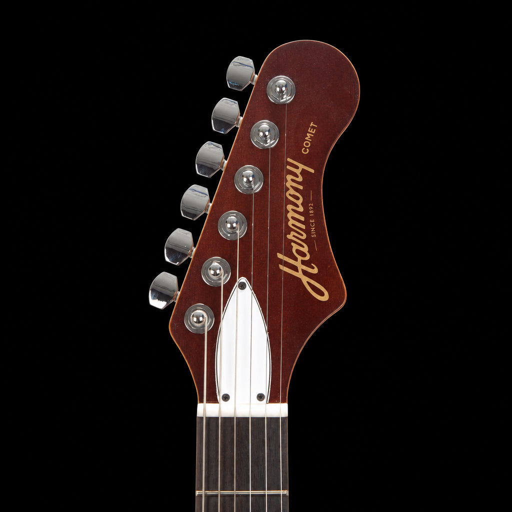 Harmony Comet Semi-Hollow Electric Guitar w/ MONO Vertigo Case – Transparent Red