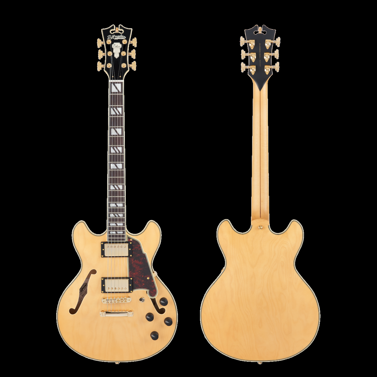 D'Angelico Deluxe Mini DC Satin Honey Electric Guitar
