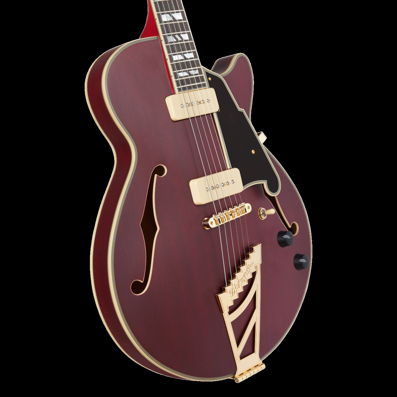 D'Angelico Deluxe SS Satin Trans Wine Electric Guitar