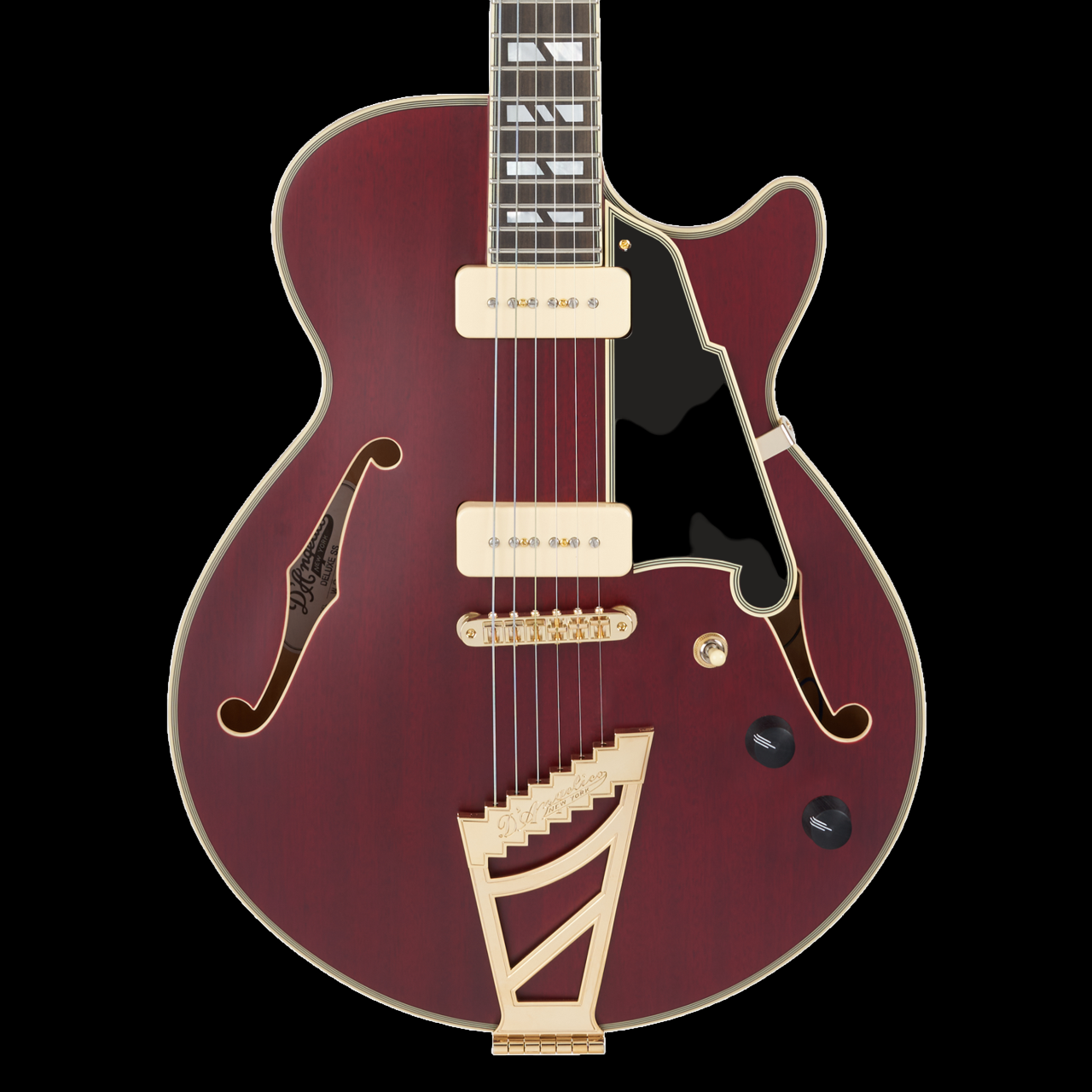 D'Angelico Deluxe SS Satin Trans Wine Electric Guitar