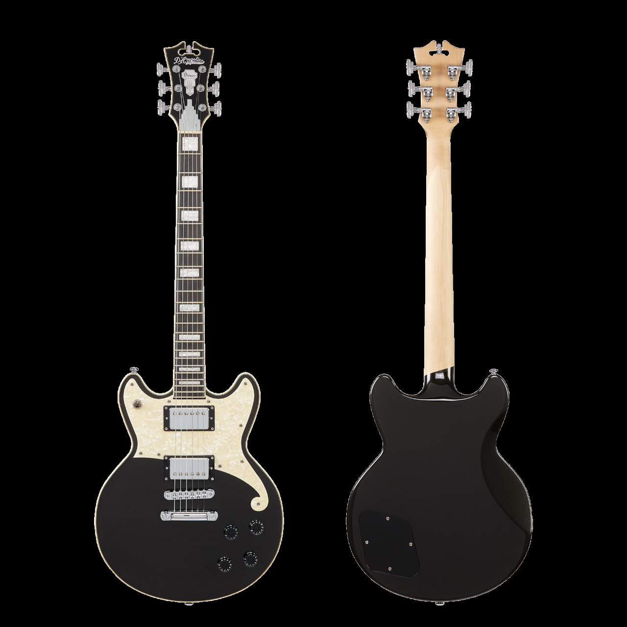 D'Angelico Premier Brighton Black Flake Electric Guitar