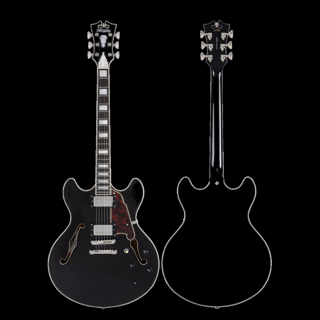 D'Angelico Premier DC Black Flake Electric Guitar