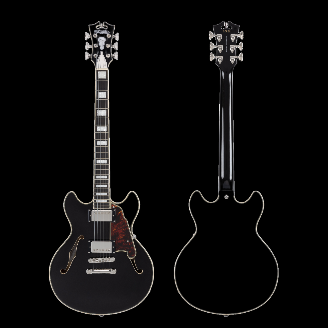 D'Angelico Premier Mini DC Black Flake Electric Guitar