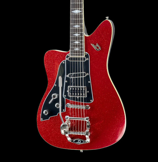 Duesenberg Paloma Red Sparkle Electric Guitar - Left Handed with Gig Bag